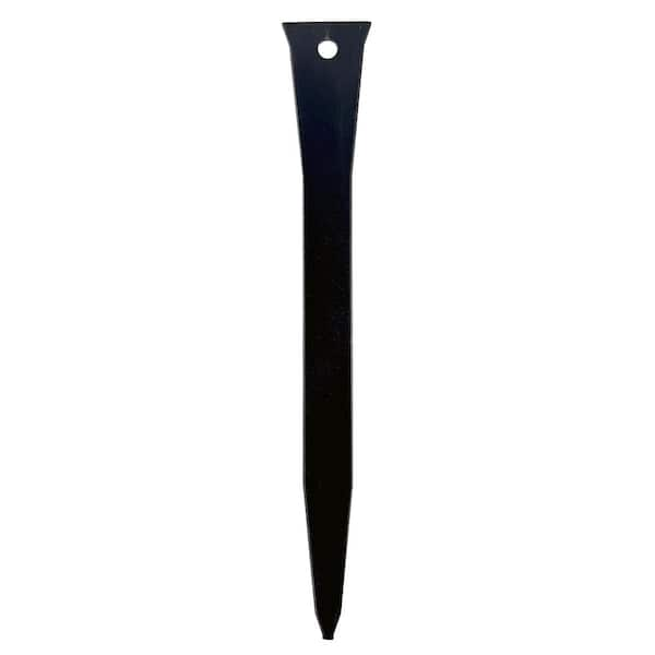 Vigoro 1 ft. L Black Metal Landscape Edging Stake