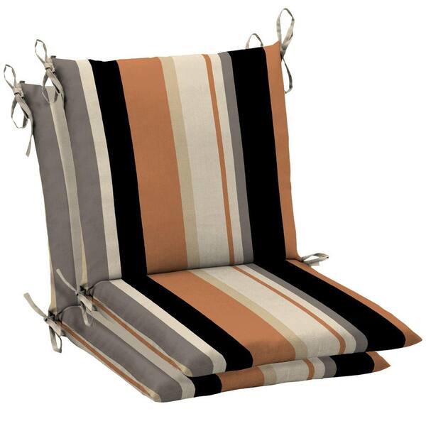 Arden Holden Stripe Pawn Mid Back Outdoor Chair Cushion 2 Pack-DISCONTINUED