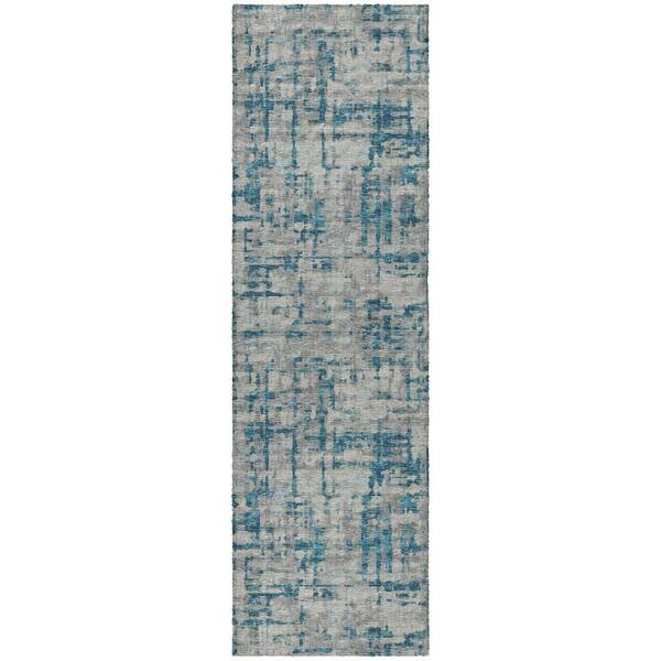 Dream Shag Premium Machine Washable Abstract ADS76 Peacock 2 ft. x 7 ft. Runner Rug