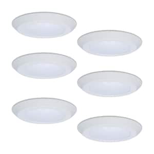 6 in. White Integrated LED Recessed Ceiling Mount Light Trim at 3000K Soft White Title 20 Compliant (6-Pack)