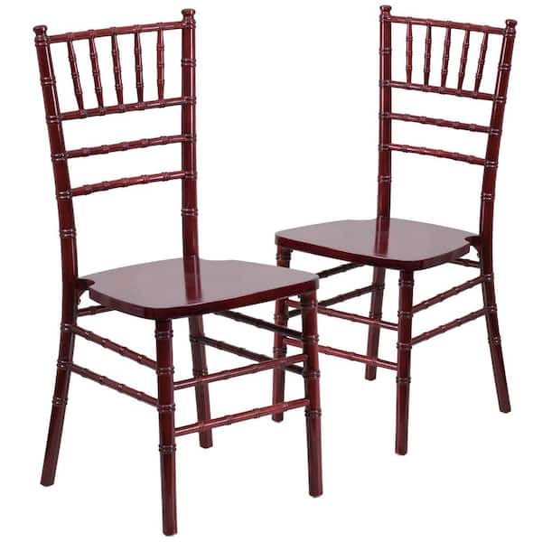 Carnegy Avenue Mahogany Wood Chiavari Chairs (Set of 2)