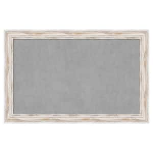 Alexandria White Wash 45 in. x 29 in. Framed Magnetic Board