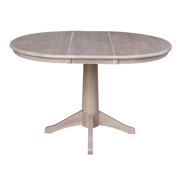 International Concepts 36 in. x 48 in. x 30 in. H Gray Extension Olivia Pedestal Table