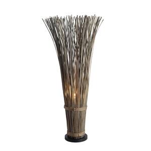 Reed 46 in. Driftwood Gray Floor Lamp