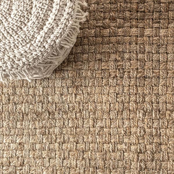 Jonathan Y Estera Hand Woven Boucle Chunky Jute Natural 4 Ft X 6 Area Rug Nfr102a The