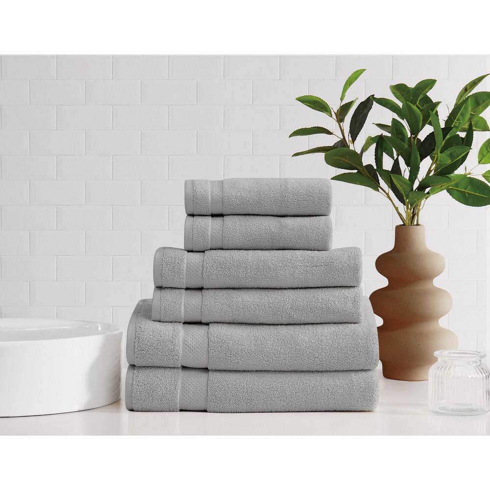 Dark Gray Cotton Hand and Washcloth Set for Kids