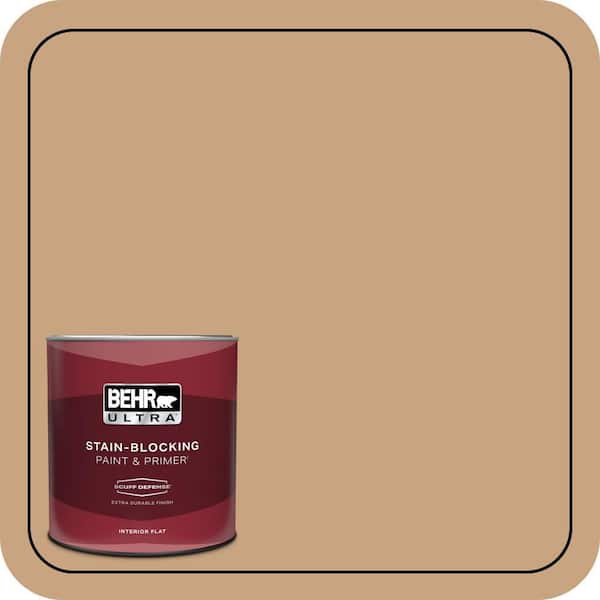 BEHR ULTRA 1 qt. #S260-4 Pelican Tan Extra Durable Flat Interior Paint & Primer