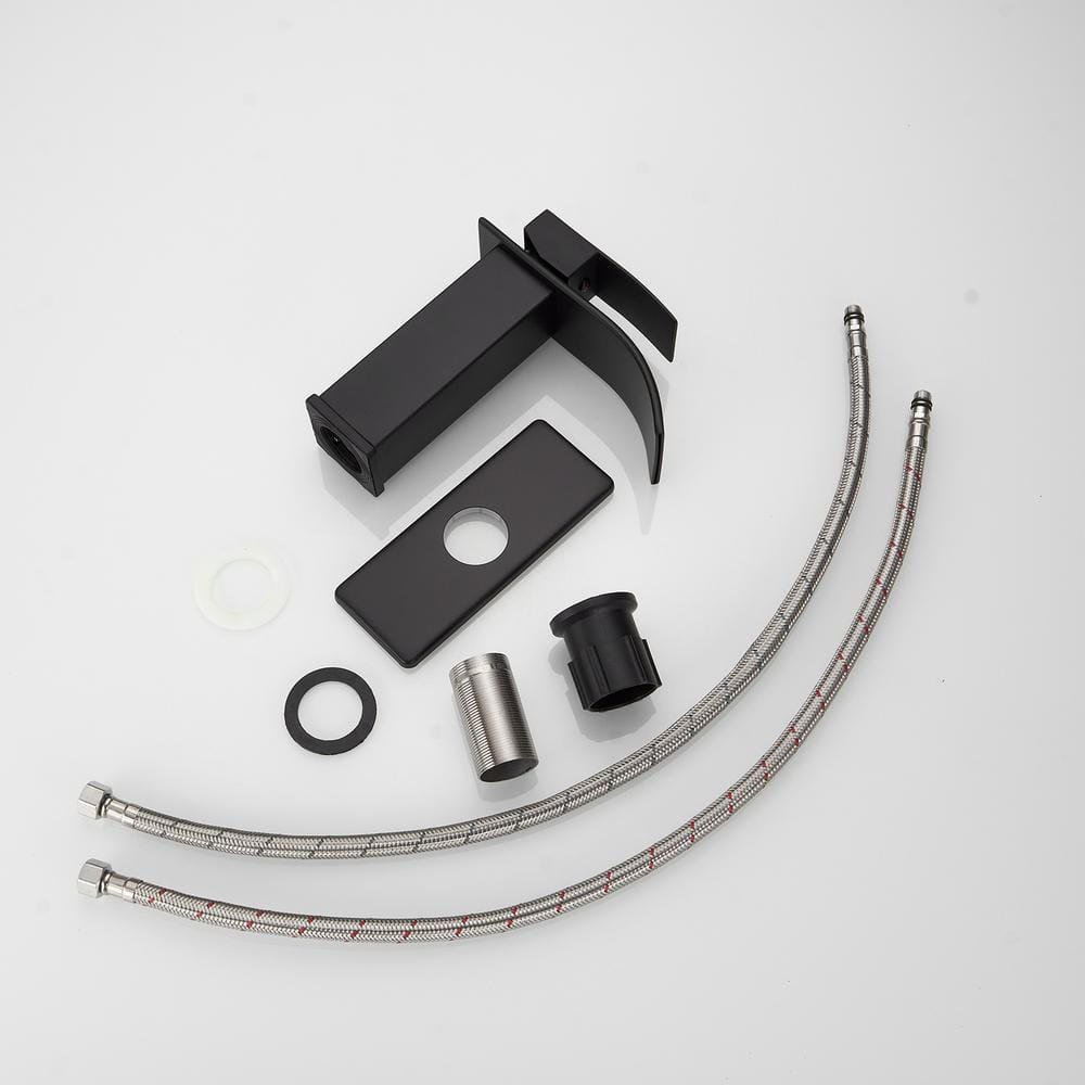 Matte Black Stainless Steel Single Handle Bathroom Faucet