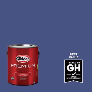 BLUE LADIANT Glidden Premium 5 gal. PPG1167-7 Blue Jewel Eggshell