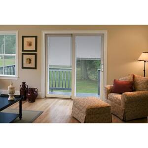 72 in. x 80 in. W-2500 Contemporary White Clad Wood Right-Hand Full Lite Sliding Patio Door w/Unfinished Interior