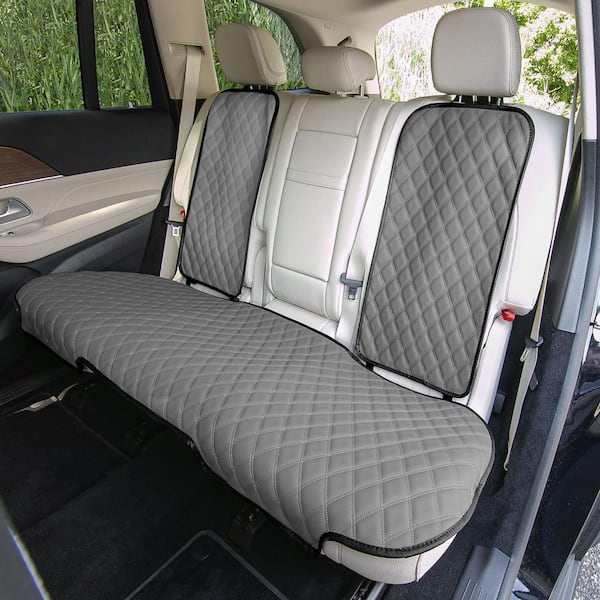 Faux Leather 47 in. x 23 in. x 1 in. Seat Protectors - Rear Set