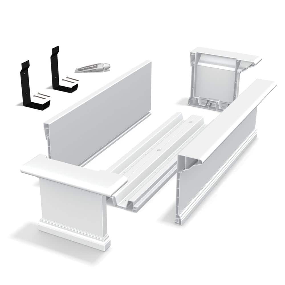 Yorkshire 6-Foot White Vinyl Outdoor Window Box