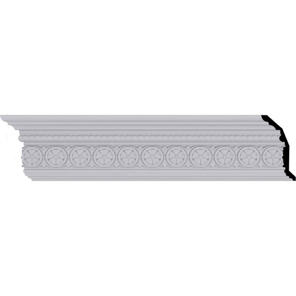 Primed White Polyurethane Geometric Crown Moulding Sample