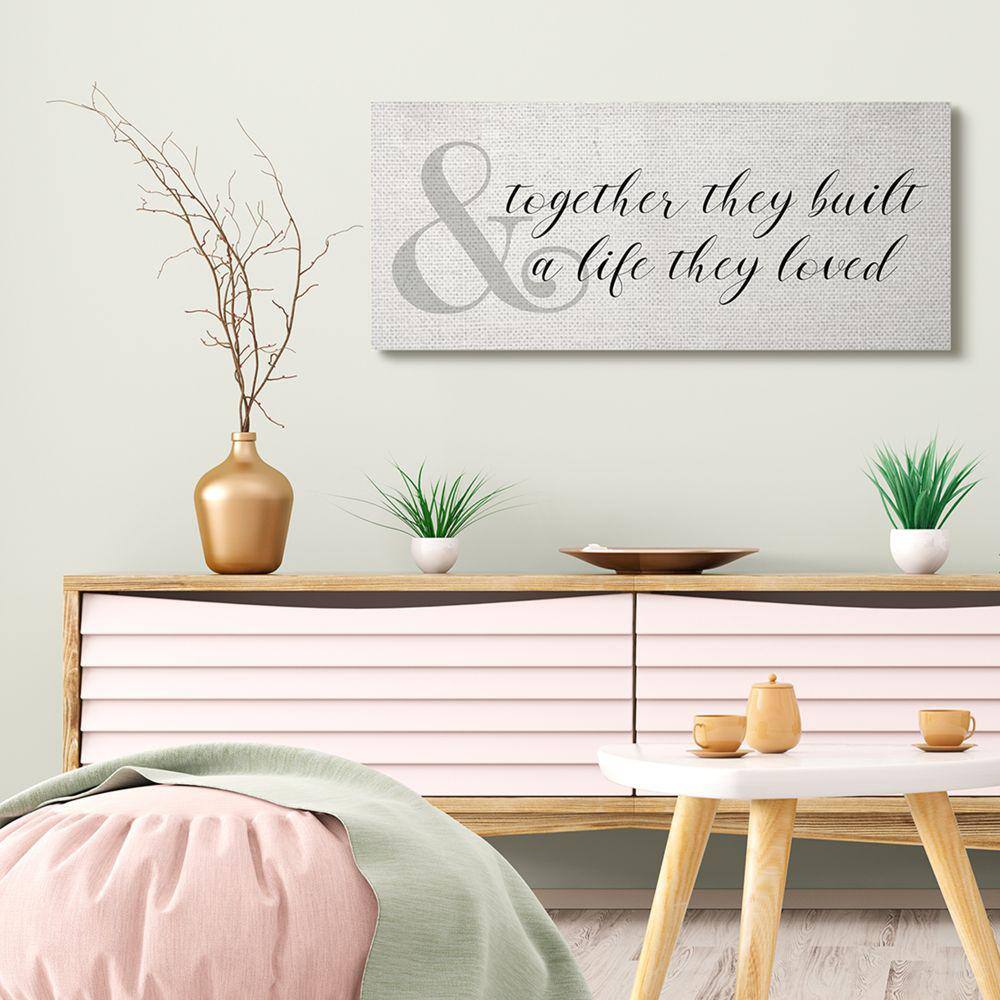 Together They Built A Life They Loved White Canvas Wall Art