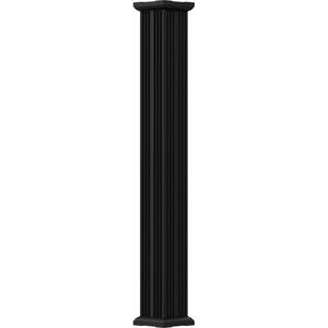 10 in. x 10 ft. Textured Black Non-Tapered Fluted Square Shaft (Load-Bearing) Endura-Aluminum Column