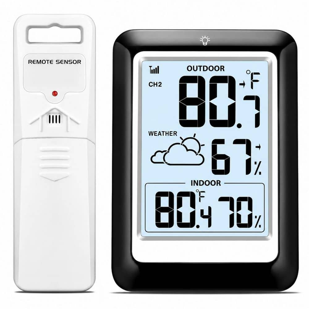 LCD Indoor Outdoor Thermometer Weather Station Hygrometer High Precision Temperature Humidity Monitor price history on PriceWatchPro