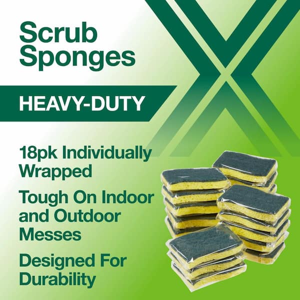 Heavy Duty Scrub Sponges (18-Pack)