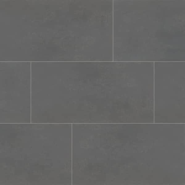 Daltile Cohesion Dark Grey 24 in. x 48 in. Color Body Porcelain Floor and Wall Tile (15.37 sq. ft. /case)