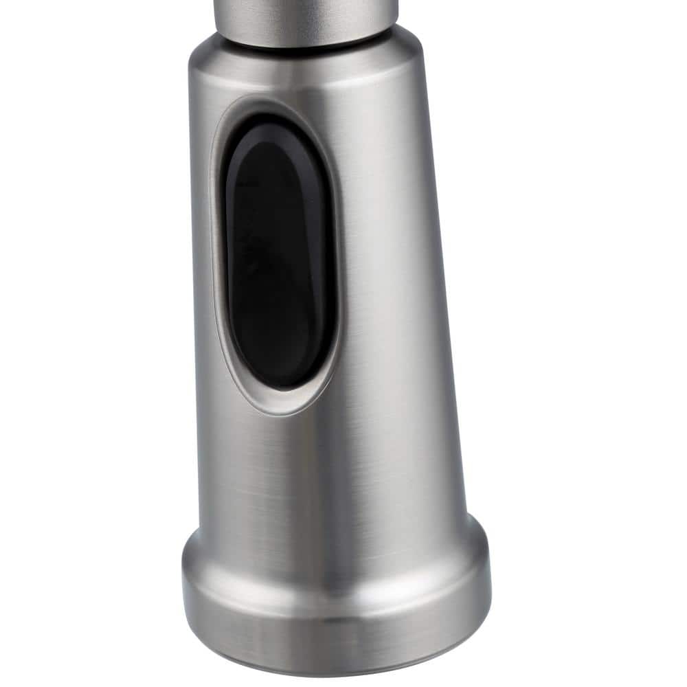 Stainless Steel Pull-Down Kitchen Faucet with Soap Dispenser