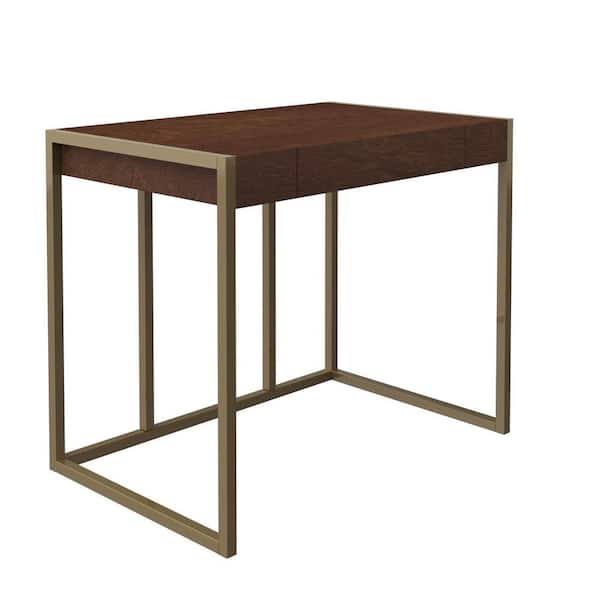 Twin Star Home 36 in. Rectangle Stanton Birch 1-Drawer Computer Desk with USB Charging Ports