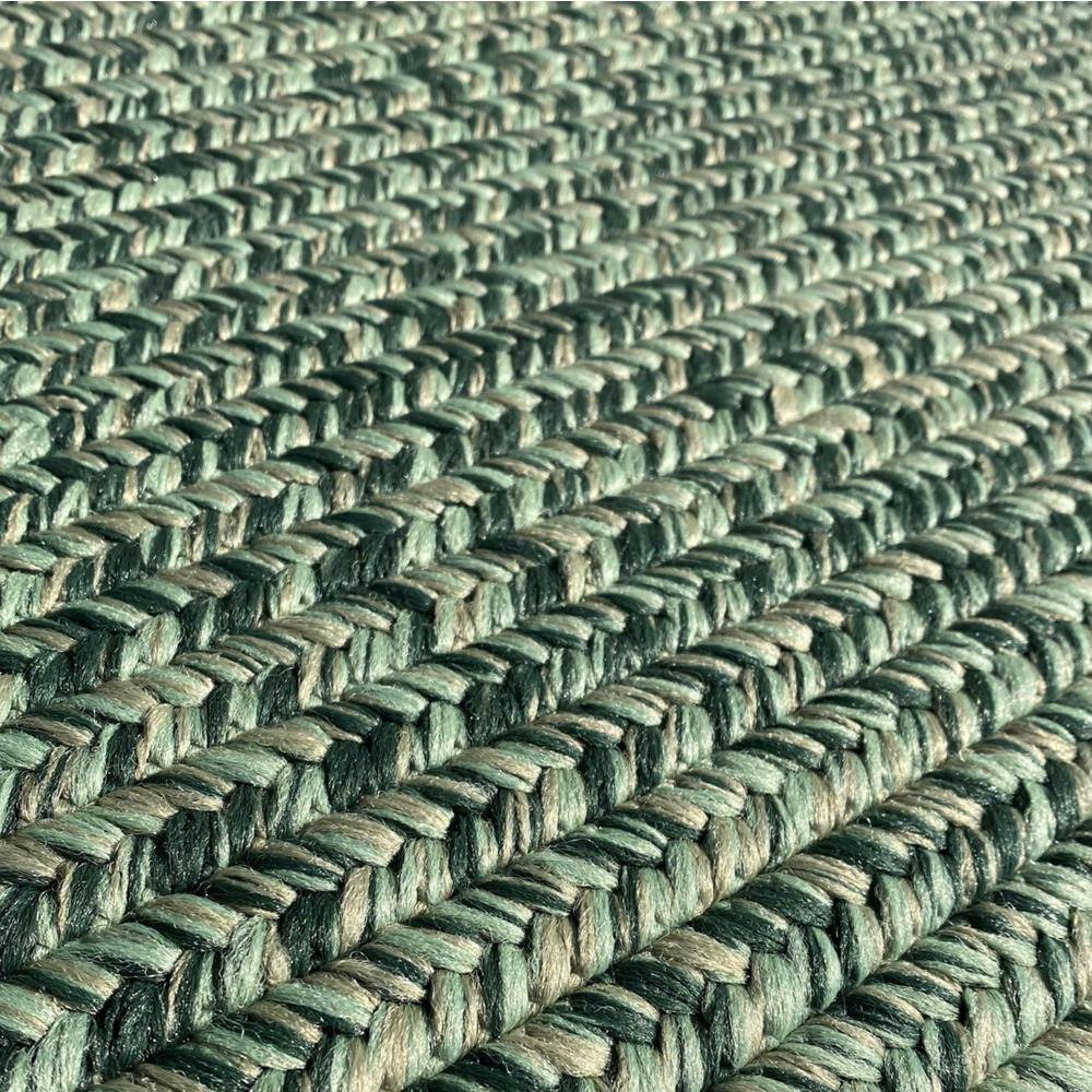 Weathered Moss Green Tweed Polypropylene Outdoor Patio Mat