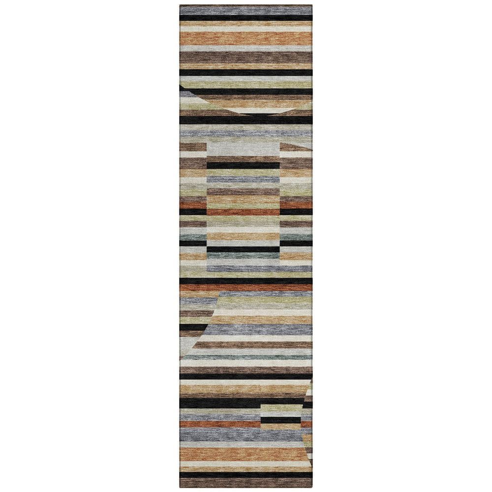 Chantille Machine Washable Indoor/Outdoor Abstract ACN2600 Black 2 ft. x 7 ft. Runner Rug price history on PriceWatchPro