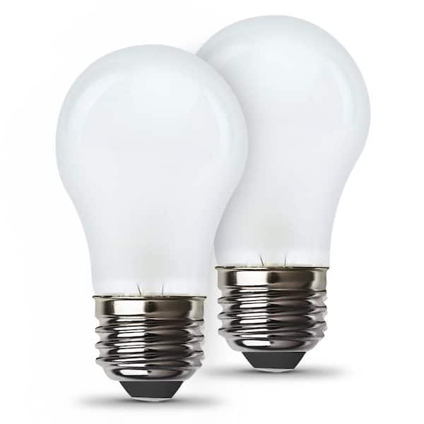 Feit Electric 3.38 in. 15-Watt A15 E26 Incandescent White Light Bulb, Soft White 2700K (2-Pack)