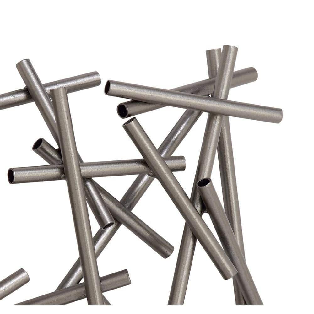 Silver Metal Abstract Geometric Wall Sculpture, 20" x 20"