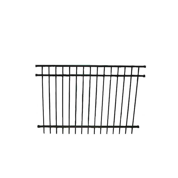 Livingston 4 ft. H x 6 ft. W Black Aluminum Flat Top Fence Panel Kit