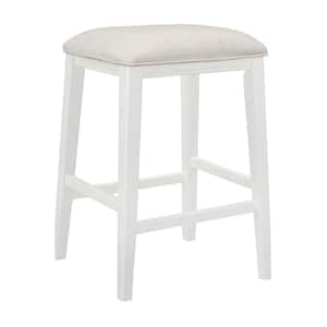 Shannon 26in. Wood Backless Counter Height Stool, White