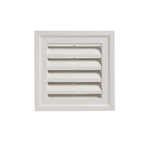Ply Gem 14 in. x 14 in in. Rectangular White PVC Weather Filter Gable Louver Vent