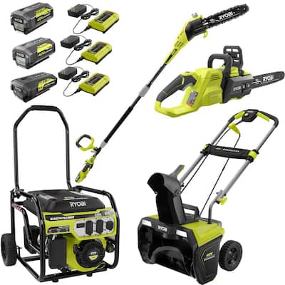 RYOBI 6,500-Watt Gasoline Powered Portable Generator with CO Shutdown