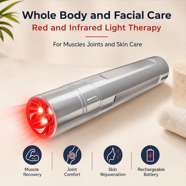 Numhew Modern Portable Handheld Red Light Therapy Wand, Full Body