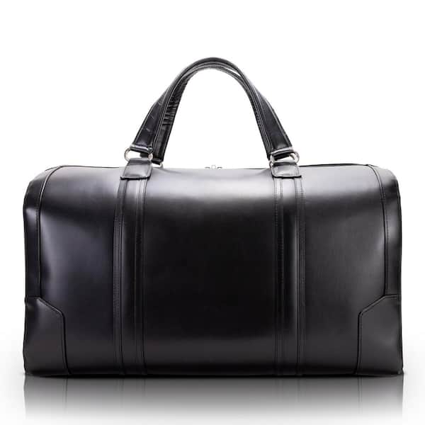 McKlein Kinzie 20 Carry-All Leather Duffel Bag Black