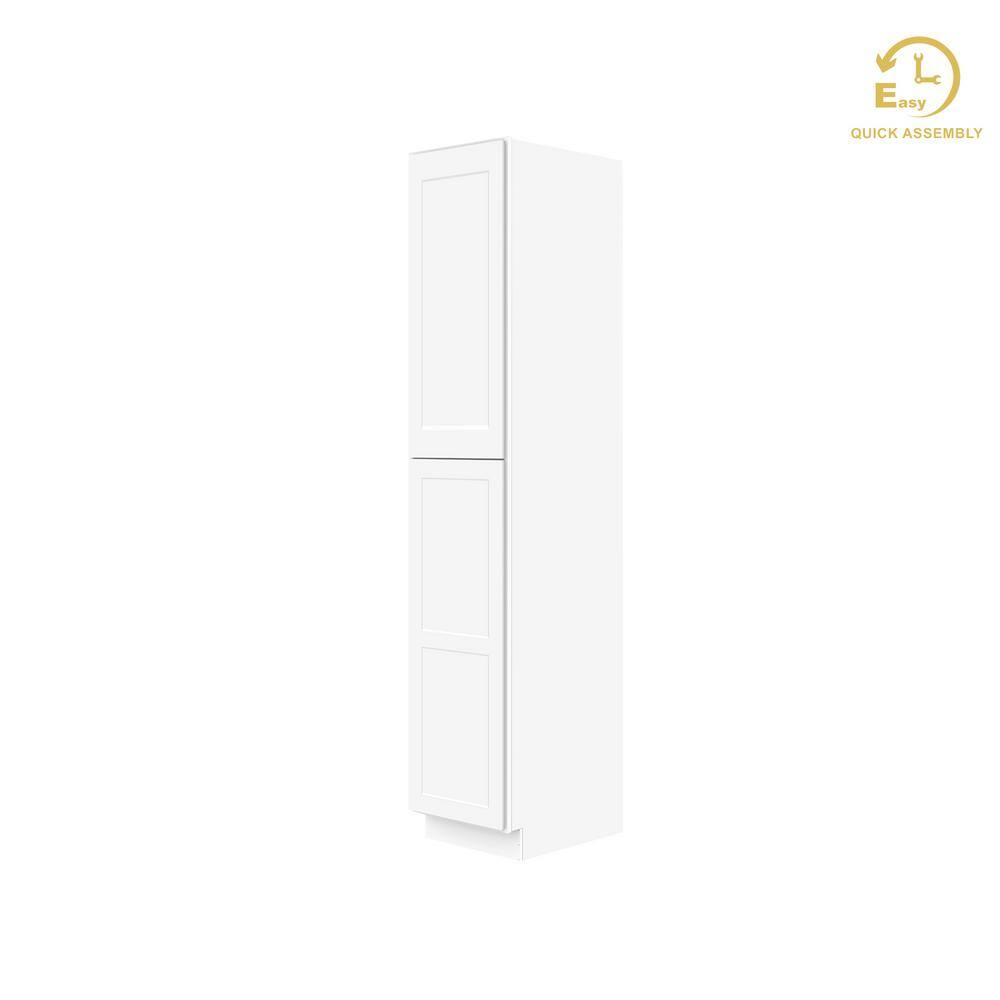 Easy-DIY 18 in. W x 24 in. D x 96 in. H in Shaker White Ready to Assemble Utility Pantry Kitchen Cabinets with 2-Doors price history on PriceWatchPro