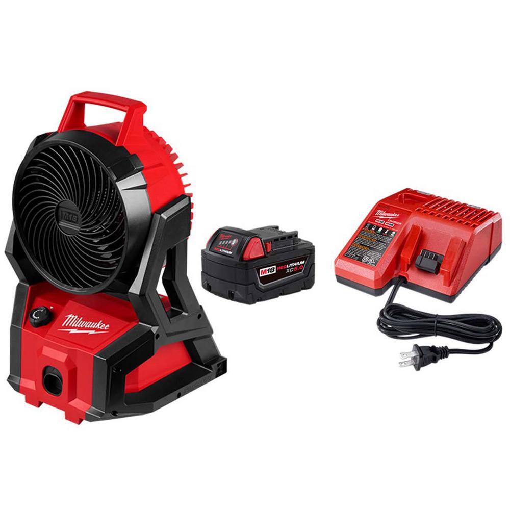 thumbnail image 2 of Cordless Jobsite Fan For Milwaukee 18V Batteries - Portable Desk Fan, Tool Only 2 of 5