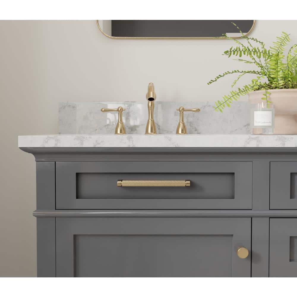 Kent Knurled Satin Brass 7" Bar Pull with Mounting Hardware