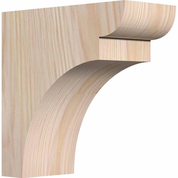 Ekena Millwork 3-1/2 in. x 8 in. x 8 in. Douglas Fir Yorktown Smooth Corbel