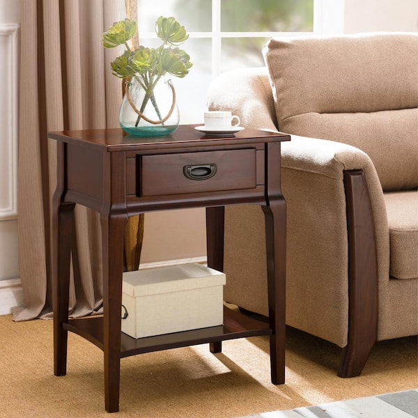 Leick Home Stratus Hardwood Nightstand with Drawer