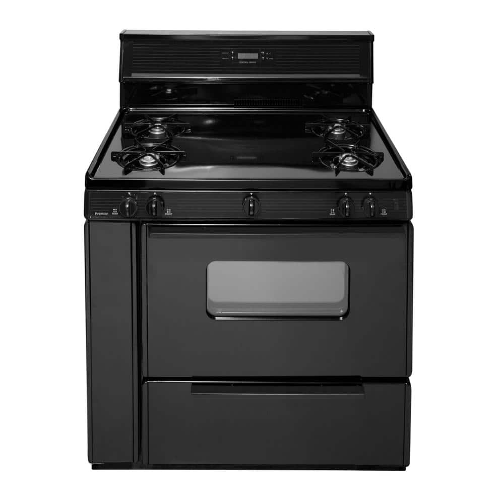 36 in. 3.91 cu. ft. Freestanding Gas Range in Black price history on PriceWatchPro