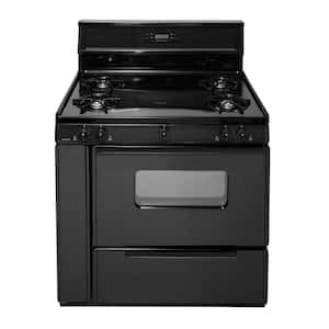 36 in. 3.91 cu. ft. Freestanding Gas Range in Black