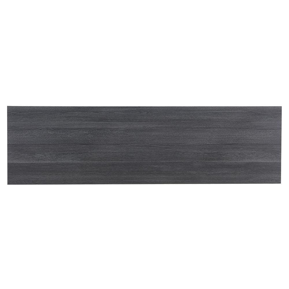Thalia Charcoal Gray Open Plan 55" MDF TV Stand