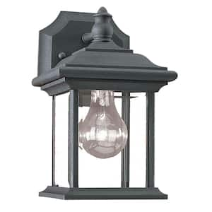 Wynfield 1-Light Black Outdoor Wall Lantern Sconce