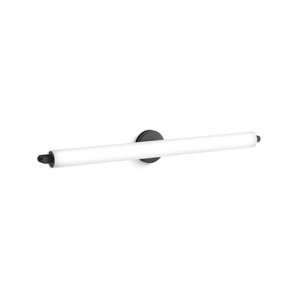 KOHLER Crue 36 in. 1-Light Matte Black Wall Sconce LED Vanity Light Bath Bar