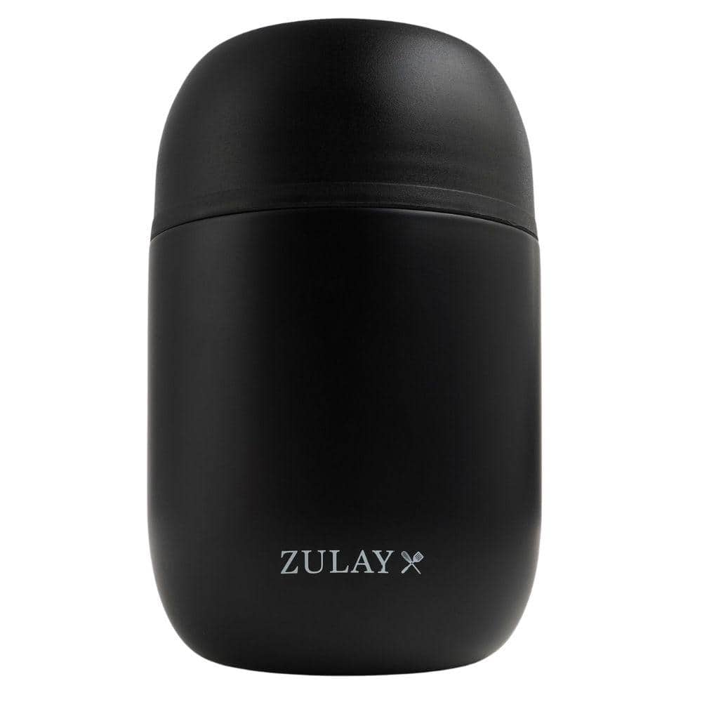 Zulay Kitchen 16oz Vacuum Insulated Food Jar Container Black ZSP