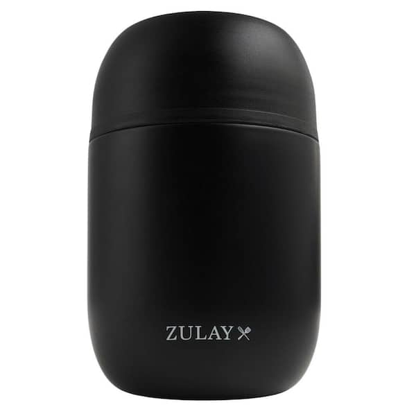 Zulay Kitchen 16oz Vacuum Insulated Food Jar Container - Black