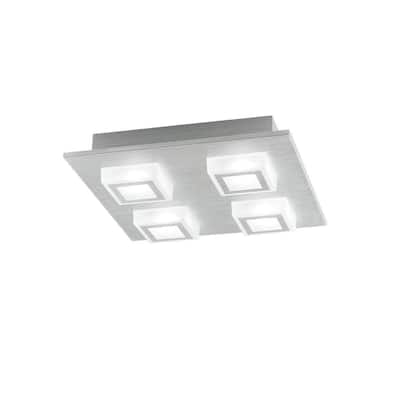 Garfield 11 in. W x 2.42 in. H Integrated LED Brushed Aluminum Square Track Flush Mount Ceiling Light