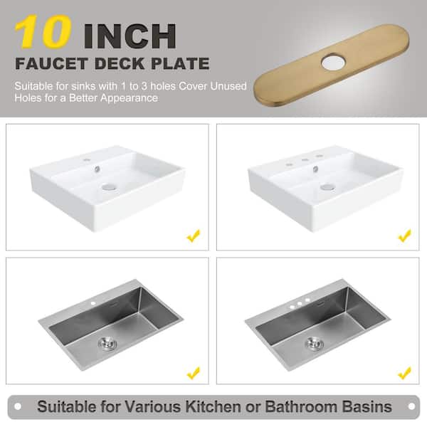 10 Inch Escutcheon Hole Cover Stainless Steel Deck Plate For Kitchen S - View #9