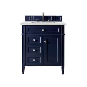 Brittany 30.0 in. W x 23.5 in. D x 34 in. H Bathroom Vanity in Victory Blue with Ethereal Noctis Quartz Top