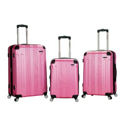 London 3-Piece Hardside Spinner Luggage Set, Pink